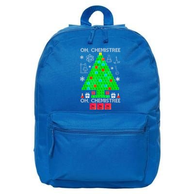Oh Chemist Tree Chemistree Funny Science Chemistry Christmas 16 in Basic Backpack