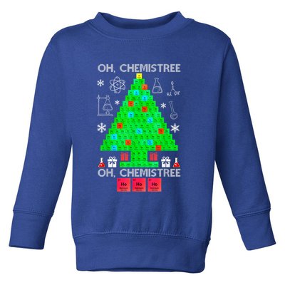 Oh Chemist Tree Chemistree Funny Science Chemistry Christmas Toddler Sweatshirt