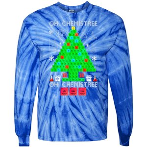 Oh Chemist Tree Chemistree Funny Science Chemistry Christmas Tie-Dye Long Sleeve Shirt