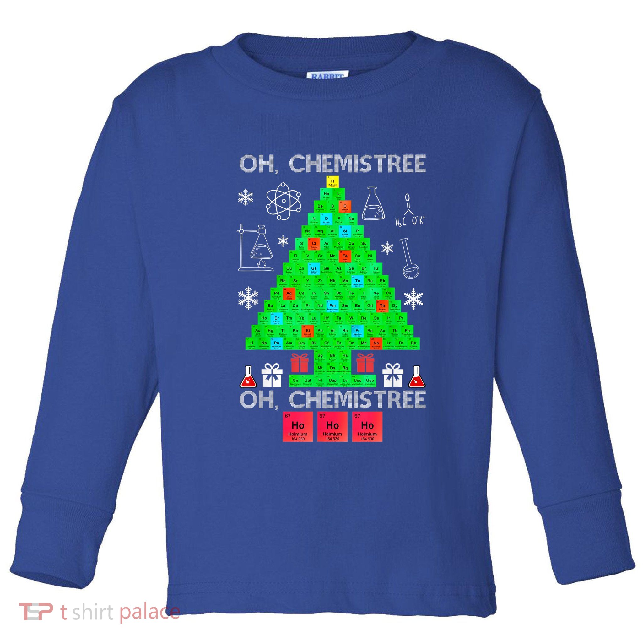 Oh Chemist Tree Chemistree Funny Science Chemistry Christmas Toddler Long Sleeve Shirt