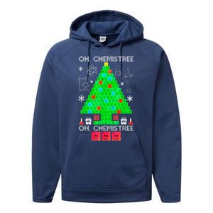 Oh Chemist Tree Chemistree Funny Science Chemistry Christmas Performance Fleece Hoodie