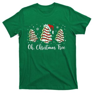 Oh Christmas Tree Cakes Debbie Becky Jen Cake Lovers T-Shirt