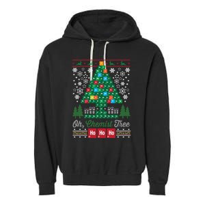 Oh Chemist Tree Merry Christmas Ugly Sweatshirt Garment-Dyed Fleece Hoodie