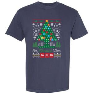 Oh Chemist Tree Merry Christmas Ugly Sweatshirt Garment-Dyed Heavyweight T-Shirt