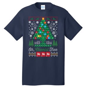 Oh Chemist Tree Merry Christmas Ugly Sweatshirt Tall T-Shirt