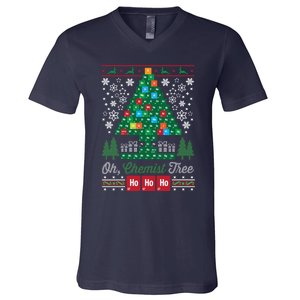 Oh Chemist Tree Merry Christmas Ugly Sweatshirt V-Neck T-Shirt