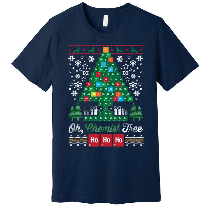 Oh Chemist Tree Merry Christmas Ugly Sweatshirt Premium T-Shirt