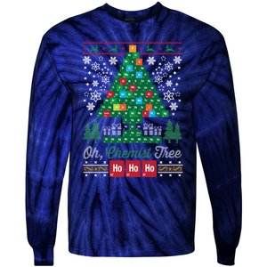 Oh Chemist Tree Merry Christmas Ugly Sweatshirt Tie-Dye Long Sleeve Shirt