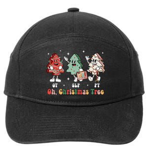 Oh Christmas Tree Slp Ot Pt Therapy Team Tree Cakes Xmas 7-Panel Snapback Hat