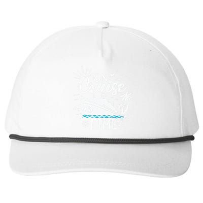 On Cruise Time White Snapback Five-Panel Rope Hat