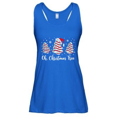 Oh Christmas Tree Cakes Debbie Funny Christmas Snack Cake Cool Gift Ladies Essential Flowy Tank