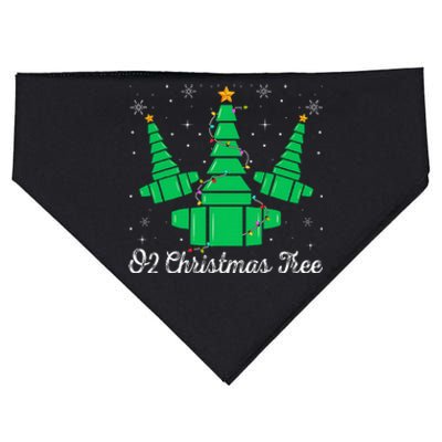 O2 Christmas Tree Respiratory Therapist Xmas Light Christmas USA-Made Doggie Bandana