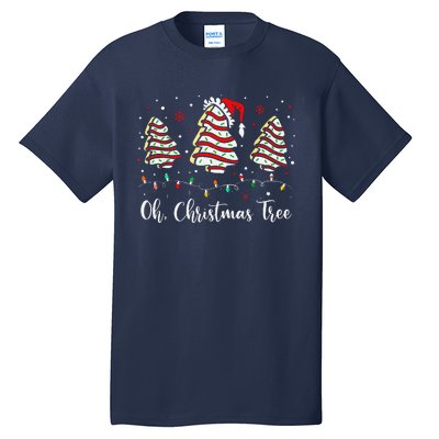 Oh Christmas Tree Cakes Debbie Becky Jen Cake Lovers Xmas Tall T-Shirt