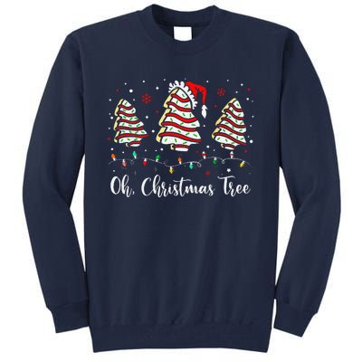 Oh Christmas Tree Cakes Debbie Becky Jen Cake Lovers Xmas Tall Sweatshirt