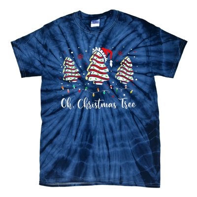 Oh Christmas Tree Cakes Debbie Becky Jen Cake Lovers Xmas Tie-Dye T-Shirt