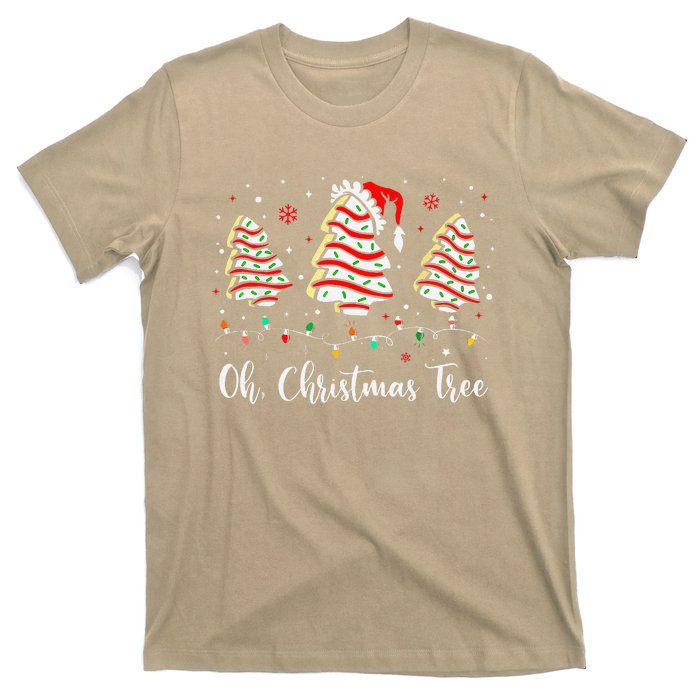 Oh Christmas Tree Cakes Debbie Becky Jen Cake Lovers Xmas T-Shirt