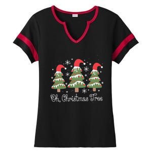 Oh Christmas Tree Cakes Debbie Becky Jen Cake Lovers Xmas Ladies Halftime Notch Neck Tee