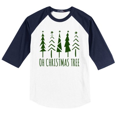 Oh Christmas Tree Festive Holiday Baseball Sleeve Shirt