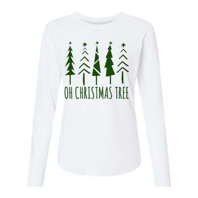 Oh Christmas Tree Festive Holiday Womens Cotton Relaxed Long Sleeve T-Shirt