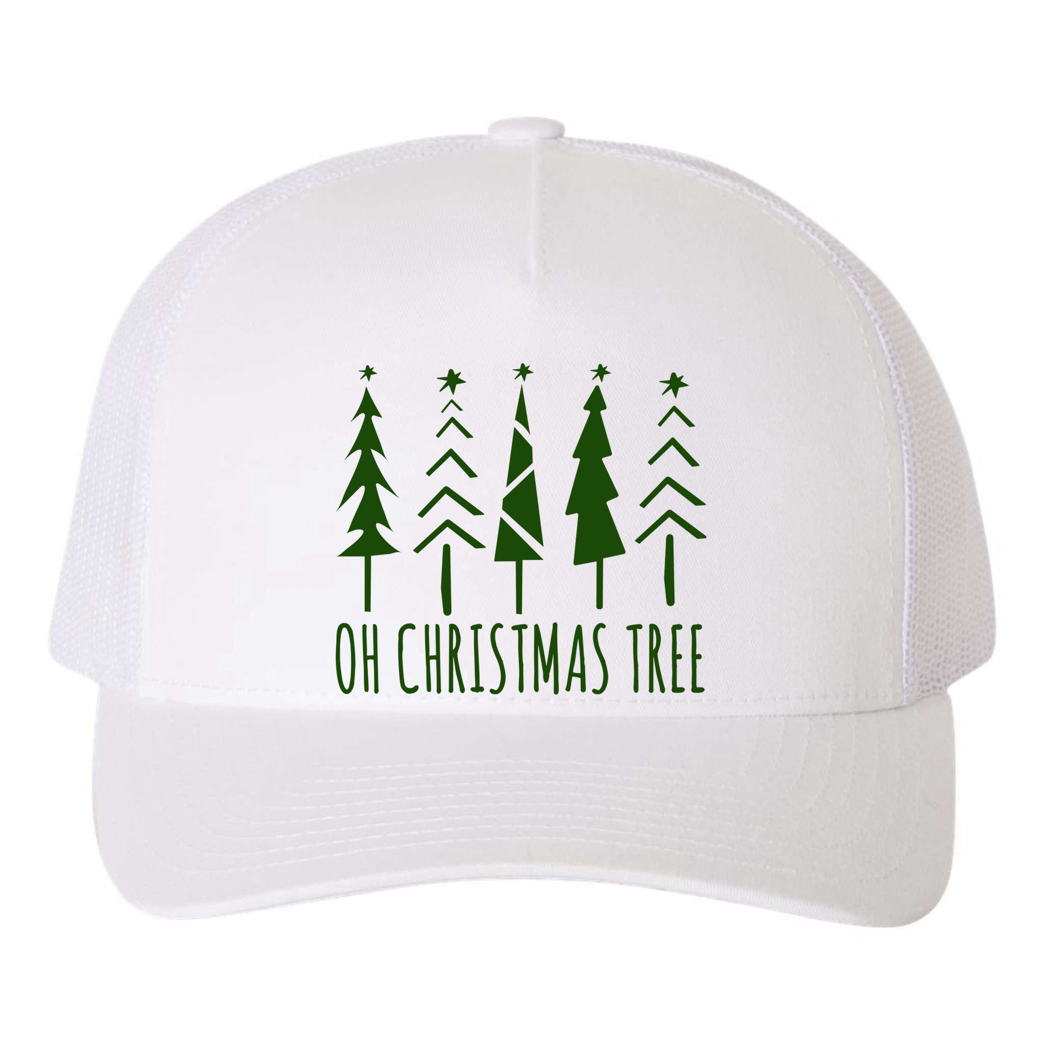 Oh Christmas Tree Festive Holiday Yupoong Adult 5-Panel Trucker Hat