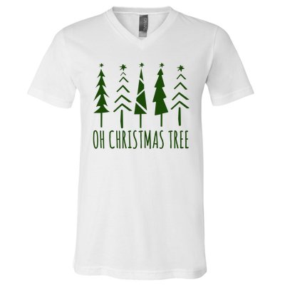 Oh Christmas Tree Festive Holiday V-Neck T-Shirt