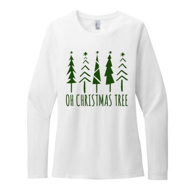 Oh Christmas Tree Festive Holiday Womens CVC Long Sleeve Shirt