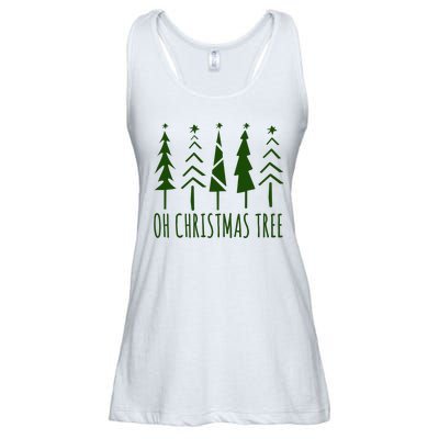 Oh Christmas Tree Festive Holiday Ladies Essential Flowy Tank