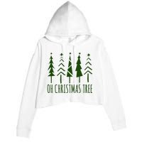 Oh Christmas Tree Festive Holiday Crop Fleece Hoodie