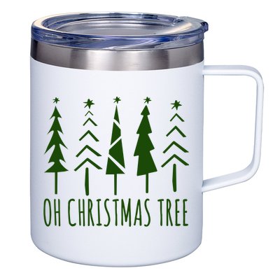 Oh Christmas Tree Festive Holiday 12oz Stainless Steel Coffee Mug