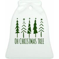 Oh Christmas Tree Festive Holiday Ceramic Bell Ornament