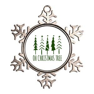 Oh Christmas Tree Festive Holiday Metallic Star Ornament