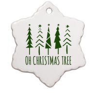 Oh Christmas Tree Festive Holiday Ceramic Star Ornament