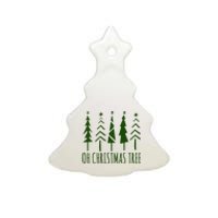 Oh Christmas Tree Festive Holiday Ceramic Tree Ornament