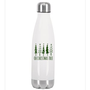 Oh Christmas Tree Festive Holiday Stainless Steel Insulated Water Bottle