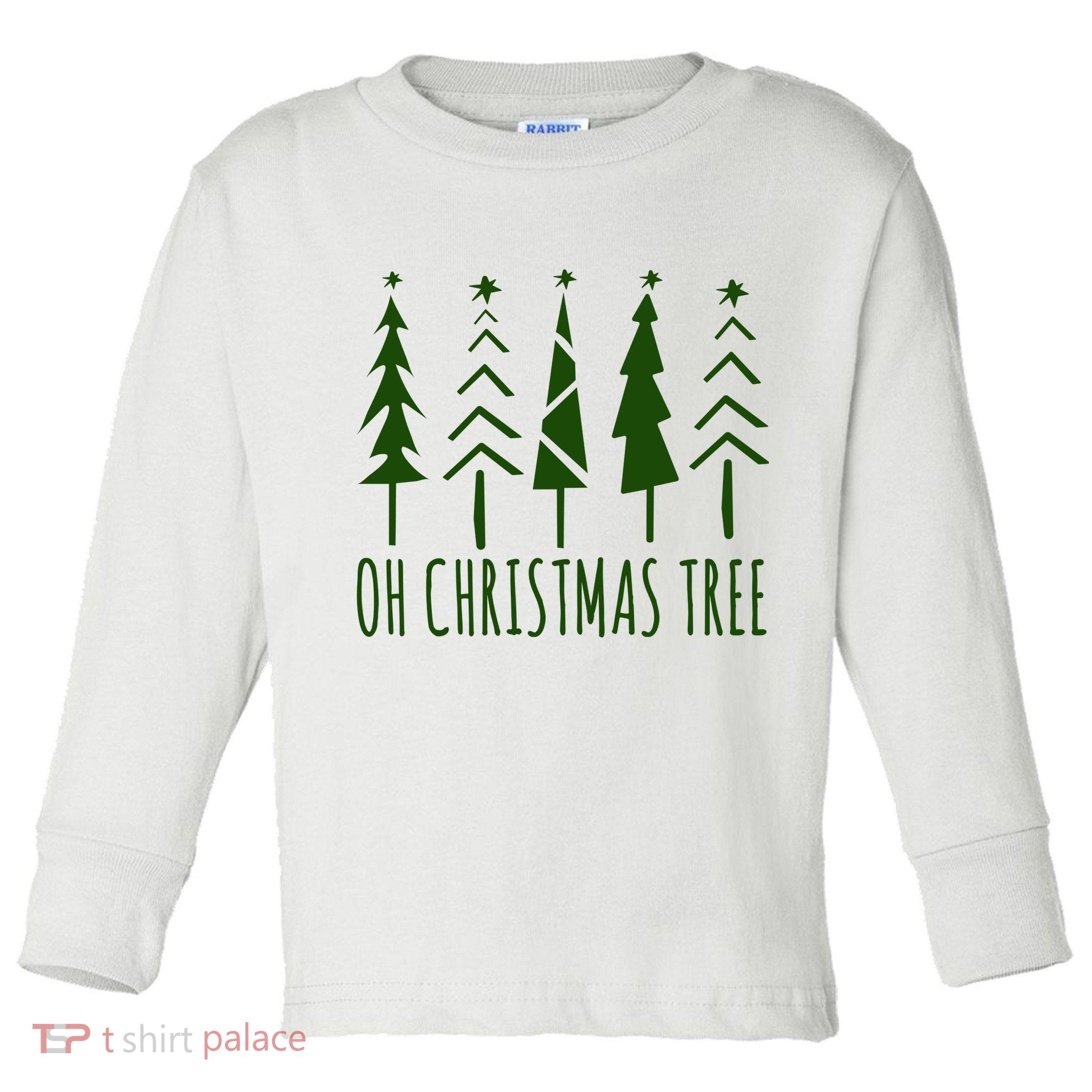 Oh Christmas Tree Festive Holiday Toddler Long Sleeve Shirt