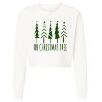 Oh Christmas Tree Festive Holiday Cropped Pullover Crew