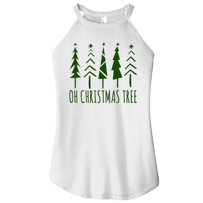 Oh Christmas Tree Festive Holiday Women's Perfect Tri Rocker Tank