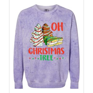 Oh Christmas Tree Cakes Debbie Becky Jen Cake Lovers  Colorblast Crewneck Sweatshirt