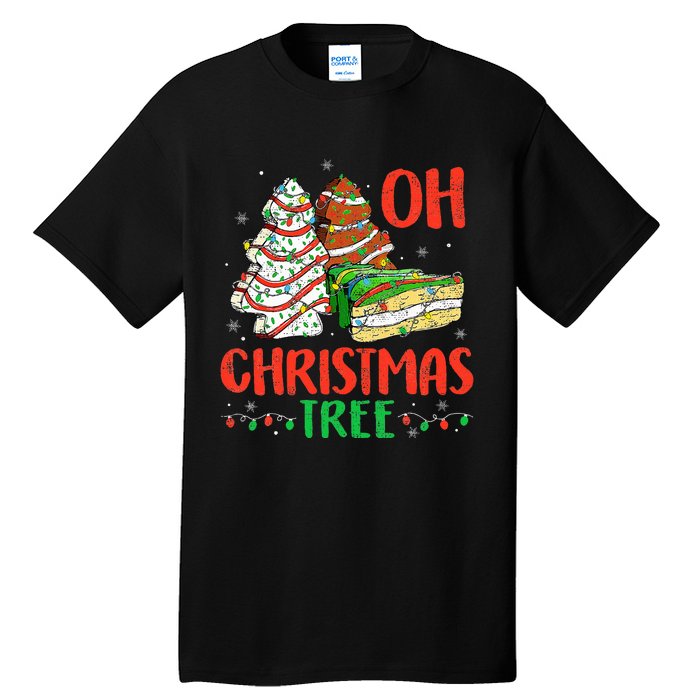 Oh Christmas Tree Cakes Debbie Becky Jen Cake Lovers  Tall T-Shirt