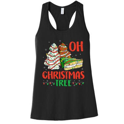 Oh Christmas Tree Cakes Debbie Becky Jen Cake Lovers  Women's Racerback Tank