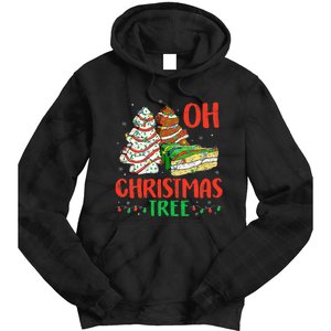 Oh Christmas Tree Cakes Debbie Becky Jen Cake Lovers  Tie Dye Hoodie