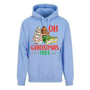 Oh Christmas Tree Cakes Debbie Becky Jen Cake Lovers  Unisex Surf Hoodie