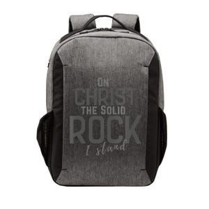 On Christ The Solid Rock Christian Jesus Faith I Stand Vector Backpack