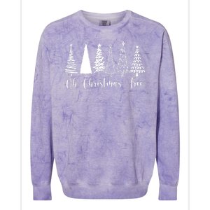 Oh Christmas Tree Holiday Colorblast Crewneck Sweatshirt