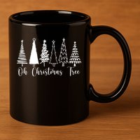 Oh Christmas Tree Holiday 11oz C Handle Ceramic Mug