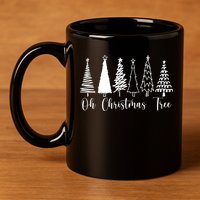 Oh Christmas Tree Holiday 11oz C Handle Ceramic Mug