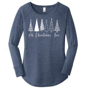 Oh Christmas Tree Holiday Women's Perfect Tri Tunic Long Sleeve Shirt