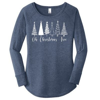 Oh Christmas Tree Holiday Women's Perfect Tri Tunic Long Sleeve Shirt