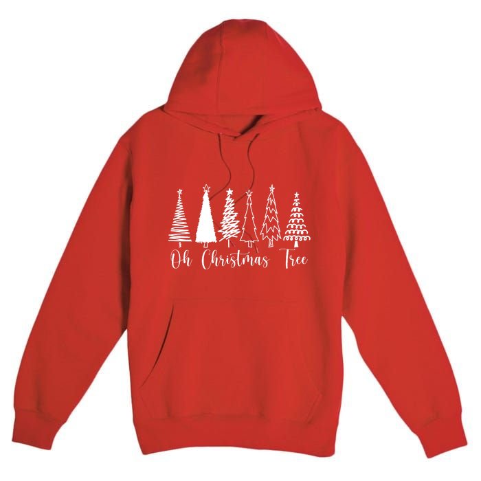 Oh Christmas Tree Holiday Premium Pullover Hoodie