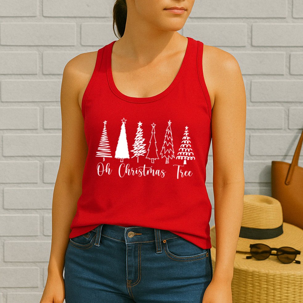 Oh Christmas Tree Holiday Womens Tank Top